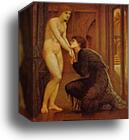 The Soul Attains. The Pygmalion Series by Sir Edward Coley Burne-Jones, Canvas Print