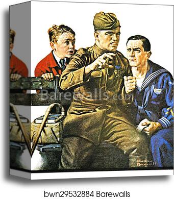 Lost Battalion by Norman Rockwell, Canvas Print