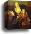 Portrait of Baron von Erlach with His Family. Detail by Antoine Pesne, Canvas Print