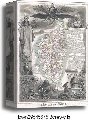 Dept. de la Corse by Victor Jules Levasseur, Canvas Print Dept. de la Corse by Victor Jules Levasseur, Canvas Print