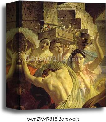 The Last Day of Pompeii. Detail by Karl Brulloff, Canvas Print