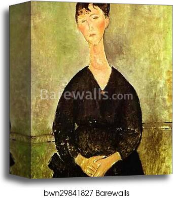 Cafe Singer by Amedeo Modigliani, Canvas Print