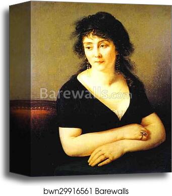 Portrait of Mme Bruyère by Baron Antoine-Jean Gros, Canvas Print