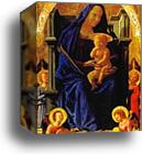 Madonna Enthroned. Panel from the Pisa Altar by Masaccio, Canvas Print