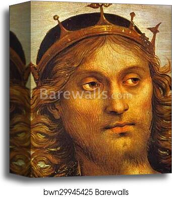 The Almighty with Prophets and Sibyls. Detail by Pietro Perugino, Canvas Print The Almighty with Prophets and Sibyls. Detail by Pietro Perugino, Canvas Print