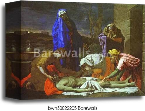 The Lamentation over Christ by Nicolas Poussin, Canvas Print