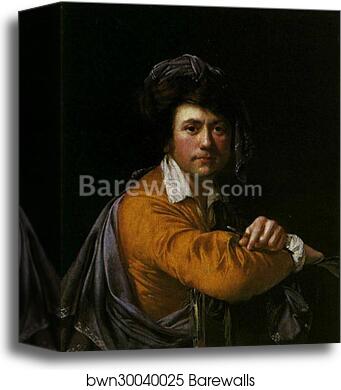 Self-Portrait at the Age of About Forty by Joseph Wright Of Derby, Canvas Print