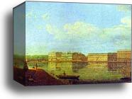 View of the Palace Sea-Front from the Fortress of St. Peter and Paul by Fedor Alekseev, Canvas Print