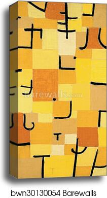 Signs In Yellow by Paul Klee, Canvas Print