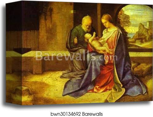 The Holy Family by Giorgione, Canvas Print