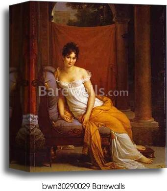 Portrait of Juliette Recamier by Baron François-Pascal-Simon Gérard, Canvas Print