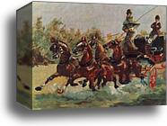 The Four-in-Hand by Henri De Toulouse-Lautrec, Canvas Print