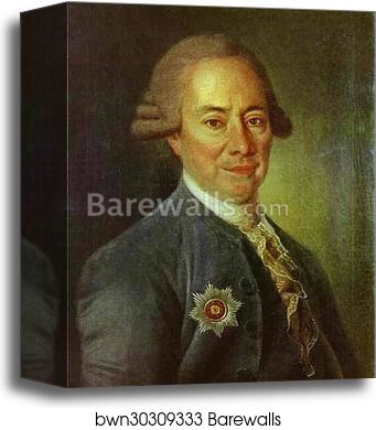 Portrait of P. V. Bakunin by Dmitry Levitzky, Canvas Print