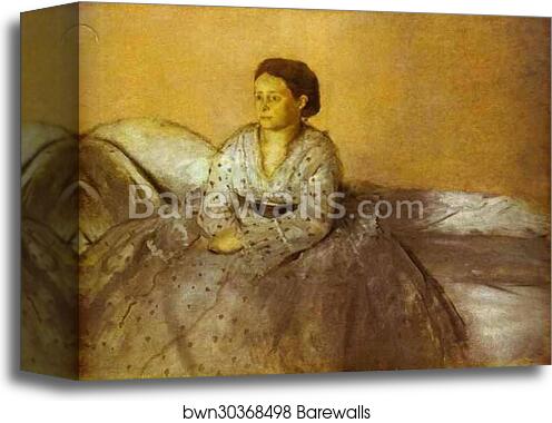 Portrait of Estelle Musson, Madame Rene de Gas by Edgar Degas, Canvas Print