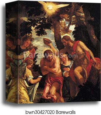 The Baptism of Christ by Paolo Veronese, Canvas Print