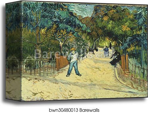 Entrance to the Public Gardens in Arle by Vincent Van Gogh, Canvas Print