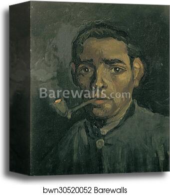 Head of a man by Vincent Van Gogh, Canvas Print