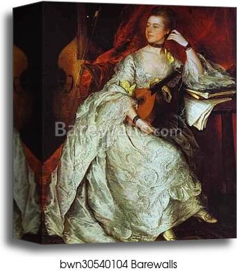 Mrs. Philip Thicknesse, nee Anne Ford by Thomas Gainsborough, Canvas Print