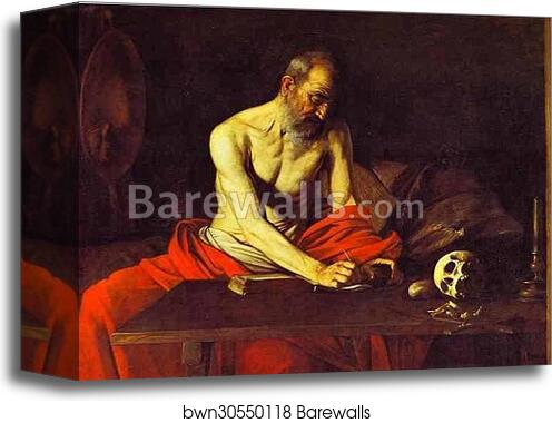 St. Jerome by Caravaggio, Canvas Print