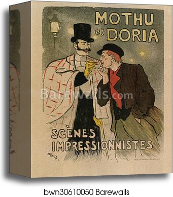 Les Scènes impressionistes, "Mothu et Doria" by Théophile Steinlen, Canvas Print Les Scènes impressionistes, "Mothu et Doria" by Théophile Steinlen, Canvas Print