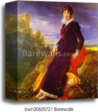 Portrait of Catherine Starzenska by Baron François-Pascal-Simon Gérard, Canvas Print