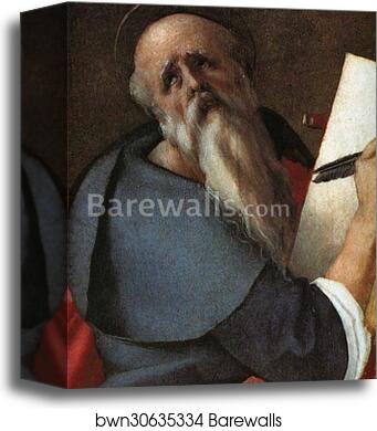 St. John the Evangelist and St. Michael the Archangel. Detail by Jacopo Carrucci, Known As Pontormo, Canvas Print