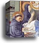 Death of St. Monica. Detail by Benozzo Gozzoli, Canvas Print