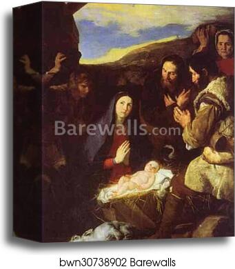 The Adoration of the Shepherds by Jusepe De Ribera, Canvas Print