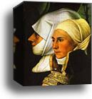 Meyer Madonna. Detail by Hans Holbein The Younger, Canvas Print