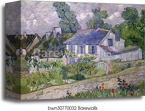 Houses at Auvers / Houses in Auvers by Vincent Van Gogh, Canvas Print