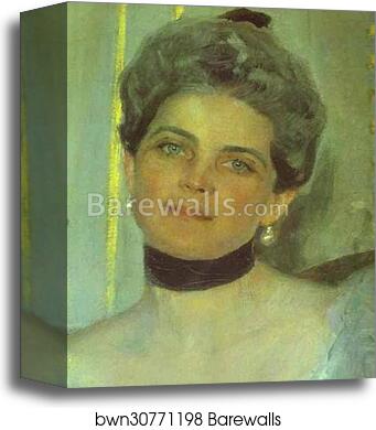 Portrait of Princess Zinaida Yusupova. Detail by Valentin Serov, Canvas Print