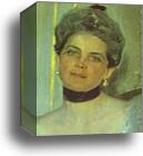 Portrait of Princess Zinaida Yusupova. Detail by Valentin Serov, Canvas Print