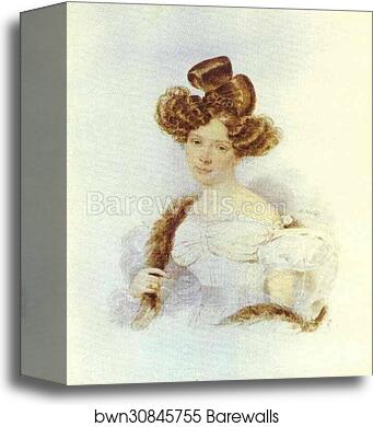 Porttrait of a Young Lady by Alexander Brulloff, Canvas Print