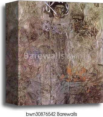 The Vision of the Prophet Ezekiel by Mikhail Vrubel, Canvas Print