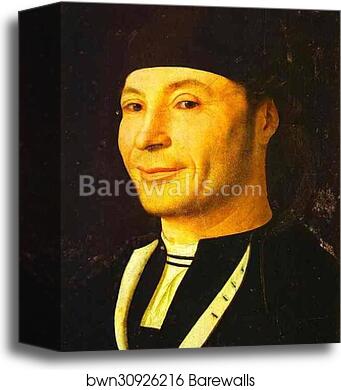 Portrait of Unknown Man by Antonello Da Messina, Canvas Print