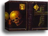 Braque Triptych. Outer wings by Rogier Van Der Weyden, Canvas Print