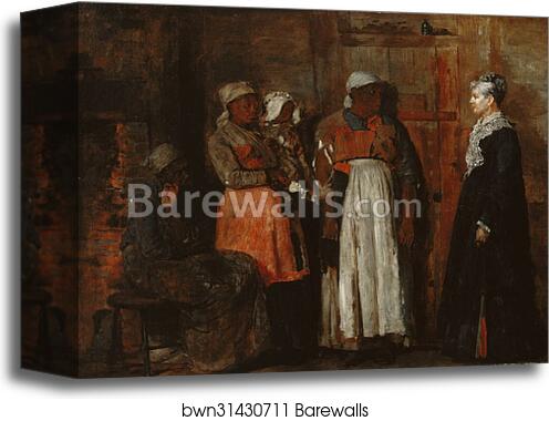A Visit from the Old Mistress by Winslow Homer, Canvas Print