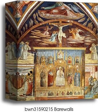 Madonna and Child Surrounded by Saints by Benozzo Gozzoli, Canvas Print