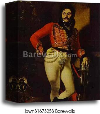 Portrait of D. V.(?) Davydov by Orest Kiprensky, Canvas Print