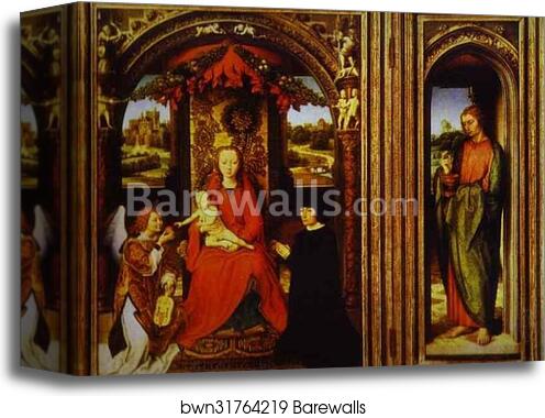 Altar of Saints John the Baptist and John the Evangelist by Hans Memling, Canvas Print Altar of Saints John the Baptist and John the Evangelist by Hans Memling, Canvas Print