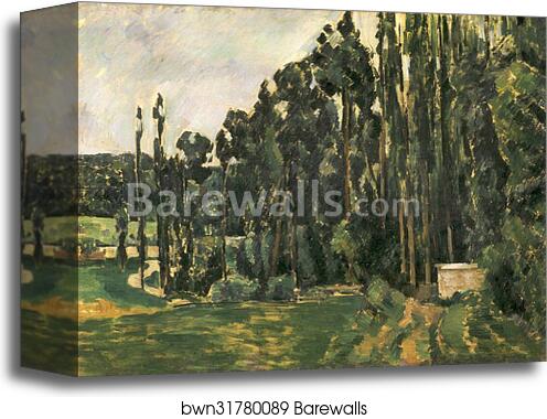 Poplars by Paul Cézanne, Canvas Print