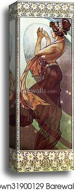 Pole Star by Alphonse Mucha, Canvas Print