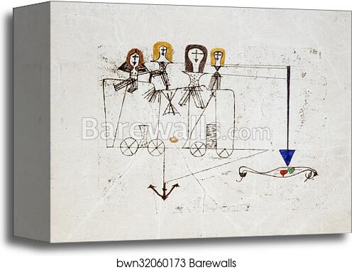 The Virtue Wagon (to the memory of October 5, 1922) by Paul Klee, Canvas Print