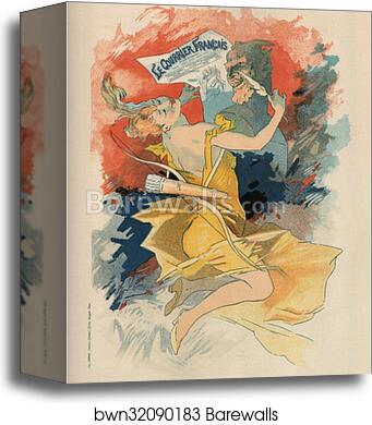 Le Courrier Français by Jules Chéret, Canvas Print