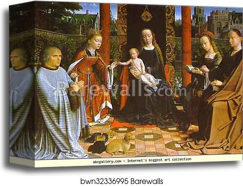 The Mystic Marriage of St. Catherine by Gerard David, Canvas Print