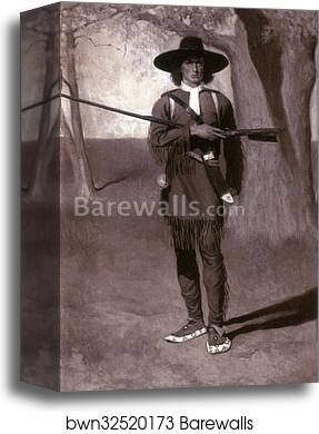 Daniel Boone, Pioneer Scout by Norman Rockwell, Canvas Print