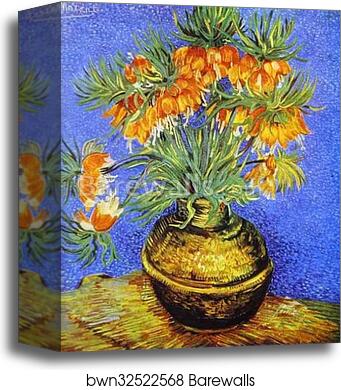 Imperial Crown Fritillaria in a Copper Vase by Vincent Van Gogh, Canvas Print
