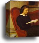 The Reader (Marie Fantin-Latour, the Artist's Sister) by Henri Fantin-Latour, Canvas Print