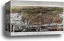City of Brooklyn, New York. Map by Currier & Ives, 1879 by Currier & Ives, Canvas Print