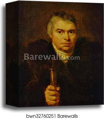 Portrait of A. K. Shvalber by Orest Kiprensky, Canvas Print